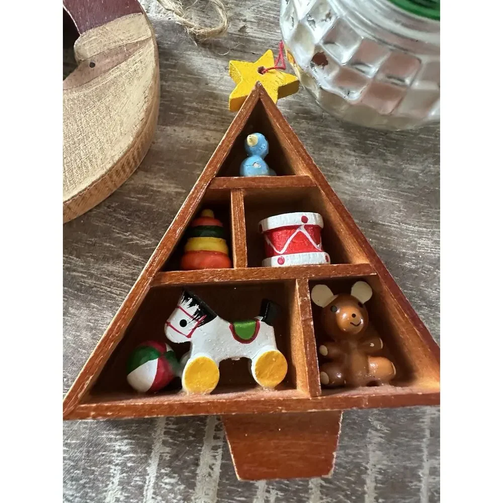 Lot Of 12 Vintage Christmas Ornaments Glass Wood Kurt Adler West Germany Poland